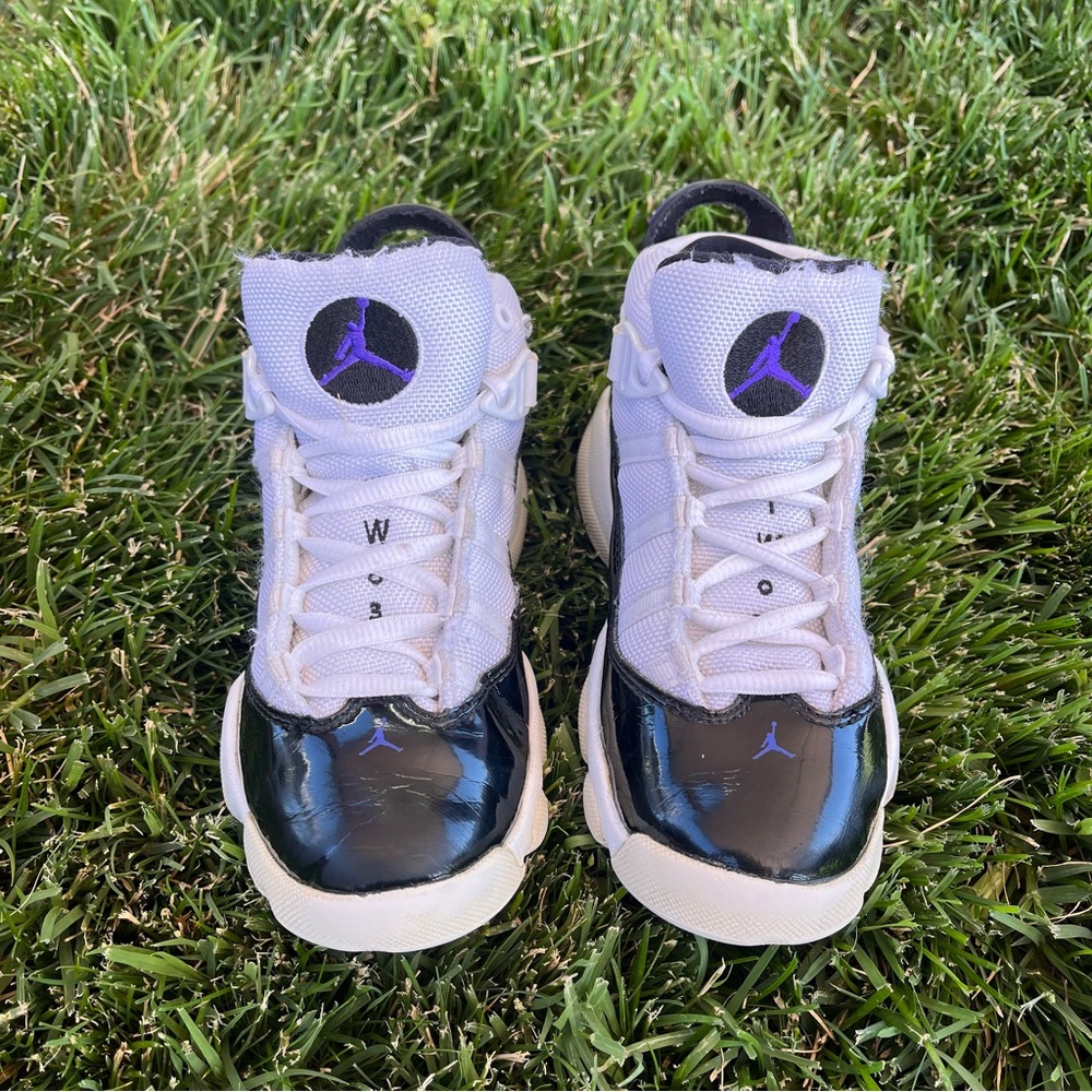 Jordan Kids Black and White Sneakers